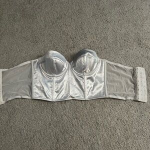 Silky White half Bustier